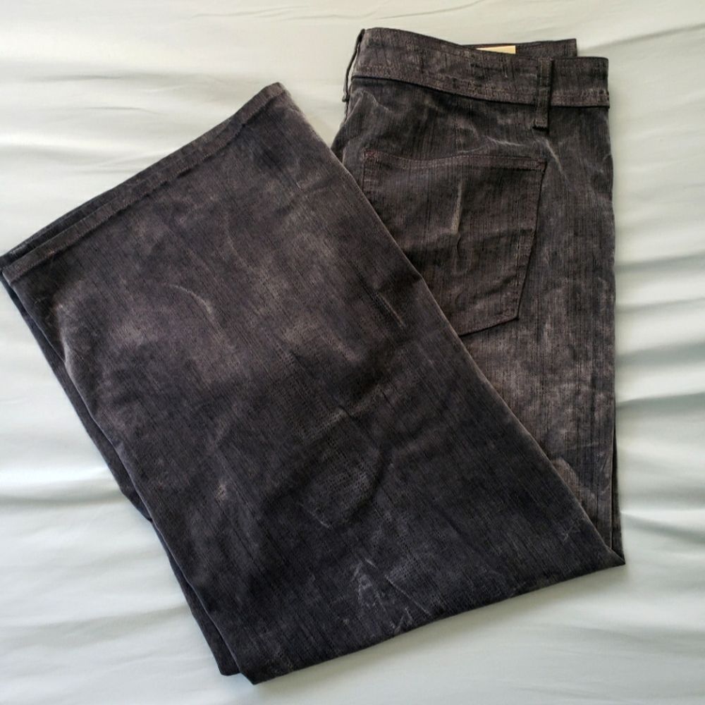 Soft And Elegant Velvet Flocking High-Rise Wide Leg Super Stretch Jeans